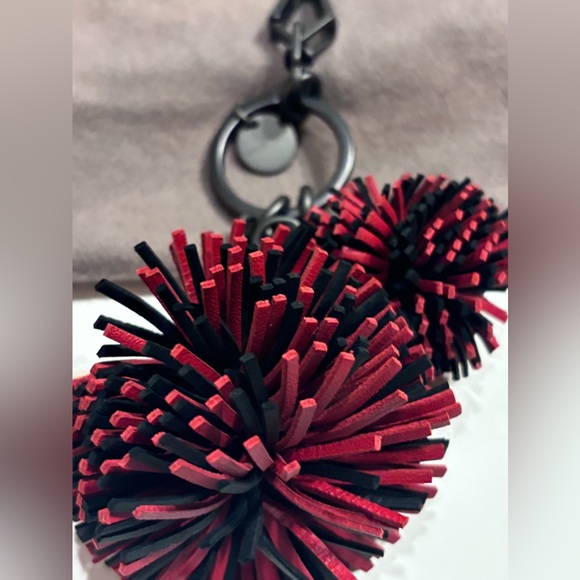 NWT $395 Bottega Veneta Ladies Leather Visit Keycase Red Keys Chain Key Rings - Picture 3 of 9